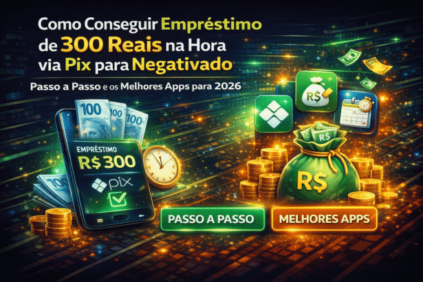 Como Conseguir Empréstimo de 300 Reais na Hora via Pix para Negativado